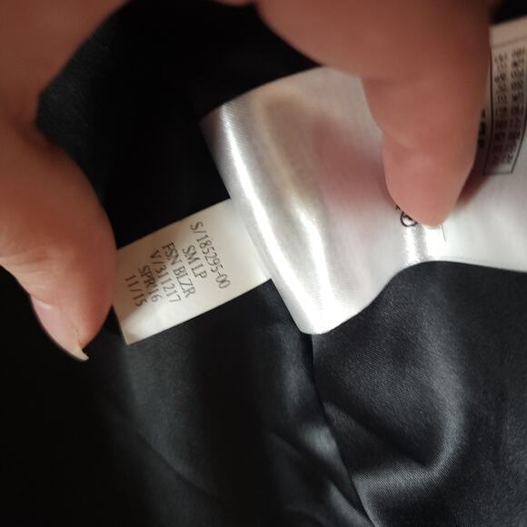 Banana Republic Seamed Lapel Long Blazer in Black Size 16 - Picture 9 of 10